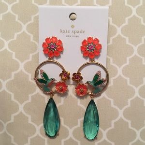Hummingbird statement earrings